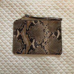 Cole Haan Python Zippered Wristlet 5.5x7.5-inches